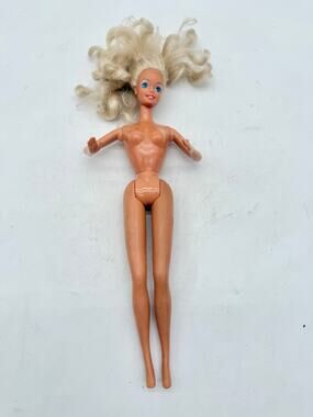 Vintage 1990s Mattel Barbie Doll Blonde Blue Eyes Nude TLC Replacement Doll